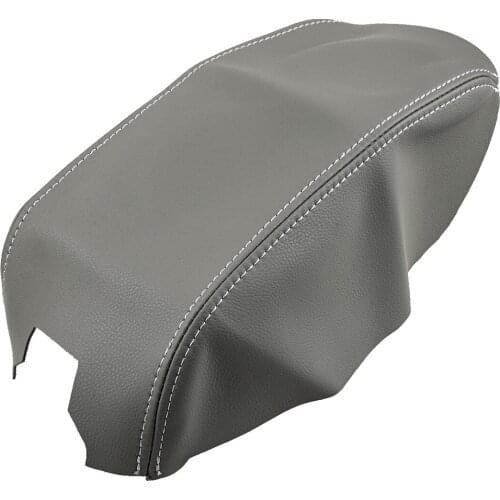 Car Grey Microfiber Leather Center Console Lid Armrest Cover Fit For Toyota Avalon 2000 2001 2002 2003 2004