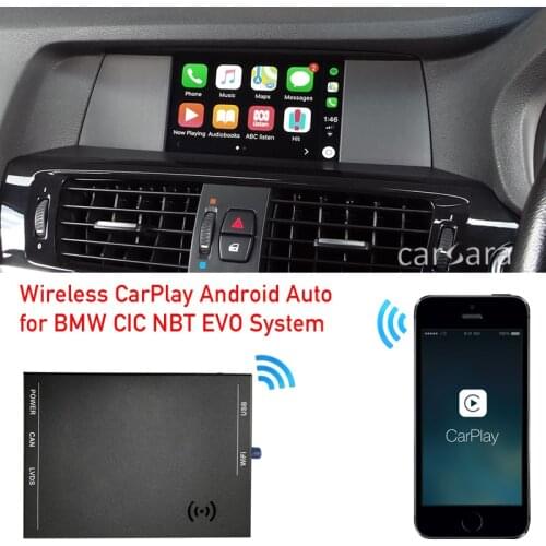 X3 F25 head unit radio screen wifi wireless carplay android auto decoder for 2013-2016 NBT system using OEM control original MIC