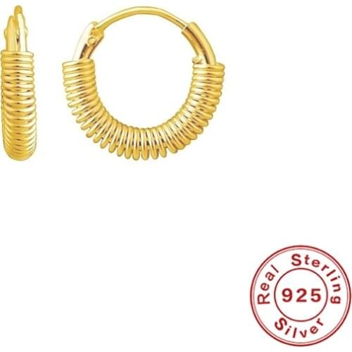 BOAKO 925 Sterling Silver Earrings For Women Hoop Earring Gold Round Earings For Giel Luxury Fine Jewelry Creativity Pendientes