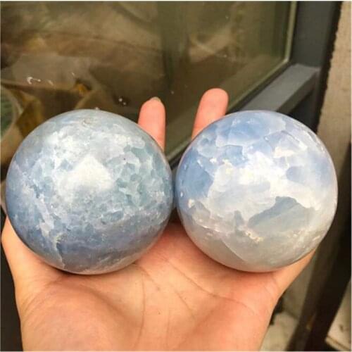 Celestite Ball Natural Carved Crystals Healing Sphere For Sale