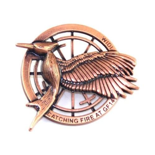 Decorative Antique Lapel Pin Maker in China Birds Logo Openwork Plating Badge k200330