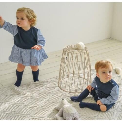 Autumn Baby Clothes Couple Brother And Sister Matching Clothes Baby Romper Cotton Toddler Girls Playsuit Boys Jumpsuit Overalls