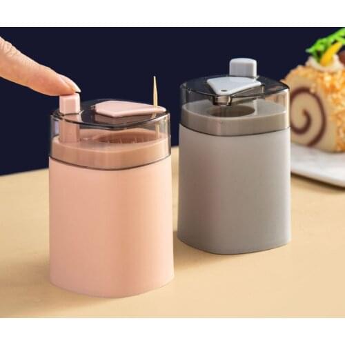 Home Creative Automatically Pops Up Toothpick Box Convenient Life Home Living Room Dining Room Toothpick Storage Box Kitchen