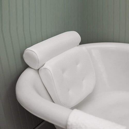 Breathable Mesh 3d Spa Bath Pillow With Suction Cup Neck And Head Support For Hot Tub Back Cushion Bathroom Accessories
