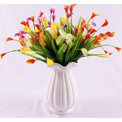 Artificial Flowers 25 Heads Silk Cloth Flower Fake Flowers Bouquet 5 Branches Artificial Floral for Bouquet Wedding Party