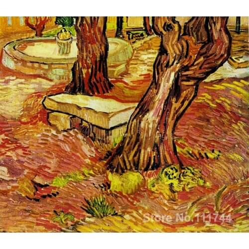 The Stone Bench in the Garden at Saint Paul Hospital by Vincent Van Gogh paintings for living room Hand painted High quality
