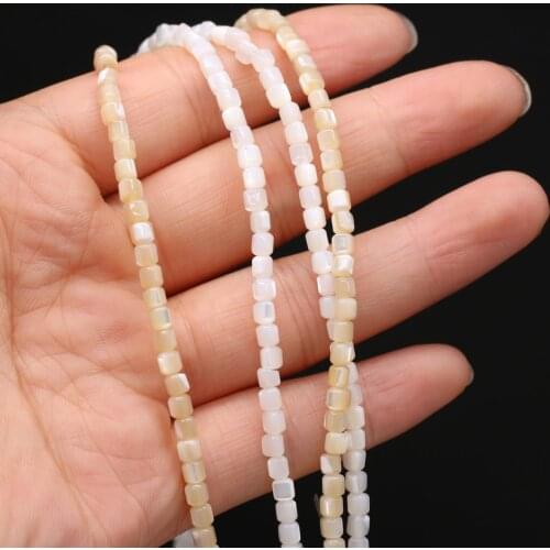 Natural shell beads Square Shape Punch loose beads isolation bead for Jewelry Making DIY for bracelet necklace Accessories