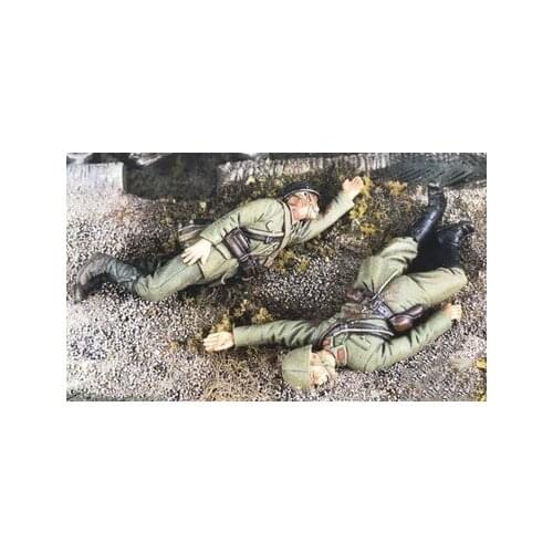 1/35 Scale WW2 Pacific War Japanese Corpses 2 People Miniatures WWII Resin Model Kit Figure Free Shipping