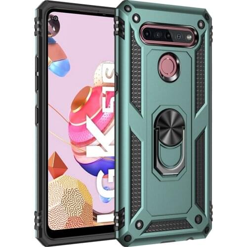 Metal Ring Phone Holder for LG K51S Luxury Case LG K 51 S K51 51S LMK510 Back Cover Protective Funda for LG K51S Case Shockproof