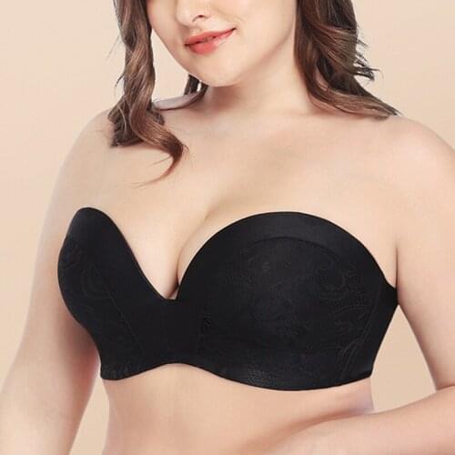 Multiway Womens Strapless Bra Lightly Padded Push Up Full Figure Support Wedding Bras Female Underwire 34 36 38 40 42 B C D E F