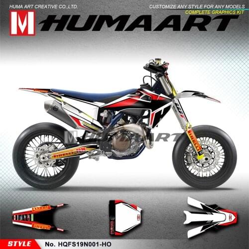HUMAART Motocross Graphics MX Sticker Decal Kit for Husqvarna FS450 TC FC TX FX TE FE 125 150 250 300 350 450 501 2019 2020 2021