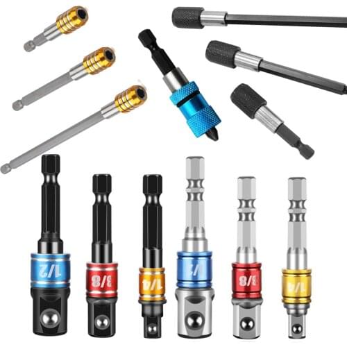 1Pcs extension Bit Set Extensions Quick Change Hand Tool Socket 1/4" Hex Rod Shank Long Handle Screwdriver Tip Holder