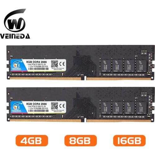 VEINED pc ram ddr4 4g 8gb 2133 2400 2666 mhz 1.2v dual channel motherboard ddr 4 dimm memory compatible all Intel AMD Desktop