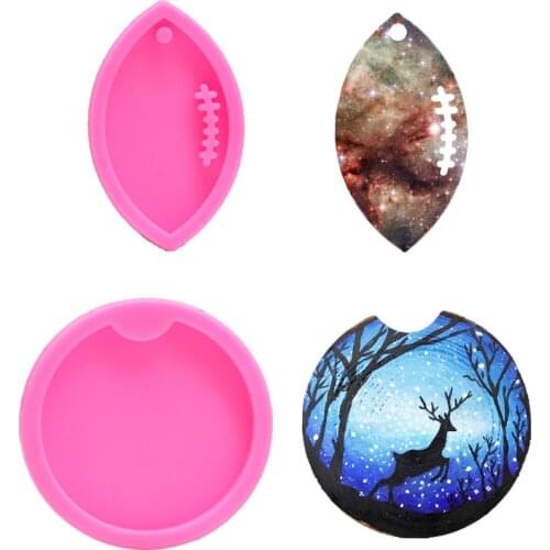 DIY Mirror Crystal Keychain Silicone Mold Resin Mould Bag Wallet Pendants Jewelry Making Accessaries Baking Molds