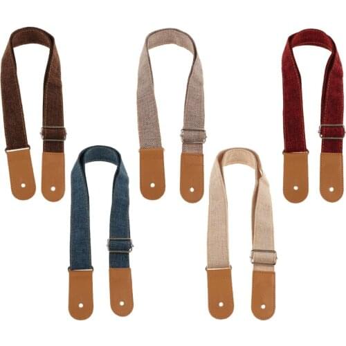 Adjustable Ukulele Strap with PU Leather Ends Ukulele 4 String Guitar Parts for Beginners Music Lovers