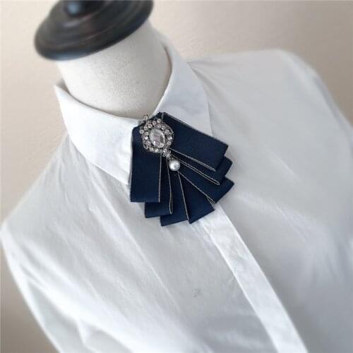 Luxury Black Rhinestone Handmade Bow Tie Mens Wedding Groomsman High-end British Boy Business Suit Shirt Bowtie Butterfly