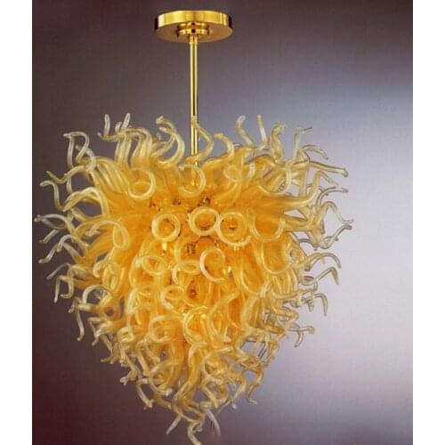 Christmas Decoration Glass Gold Pendant Light LED Light Fixtures Dining Room Lights Hand Blown Glass Chandelier for House Decor