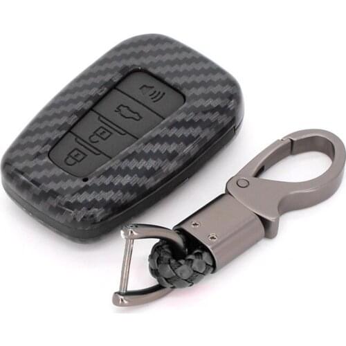 Carbon Fiber ABS Smart Remote Fob Key Case Shell Cover For Toyota CHR C-HR Prado Prius Camry Corolla RAV4 2018 2/3/4 Buttons