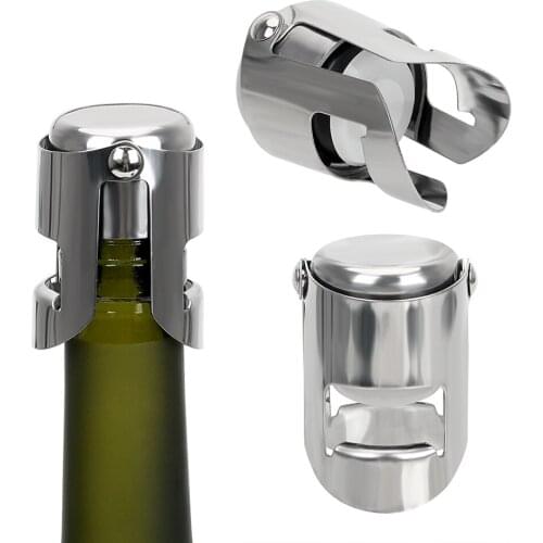 Sealing Bottle Cap Wine Bottle Stopper Wine Beer Bottle Cork Plug Bar Tools Stainless Steel Champagne Sparkling stopper