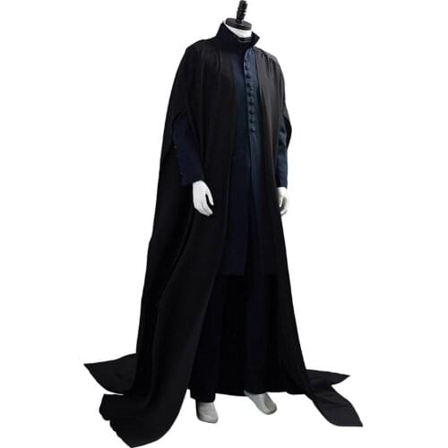 High Quality Deathly Hallows Professor Severus Snape Cosplay Costume cloak Full Set Halloween Carnival Costumes For Adult Men