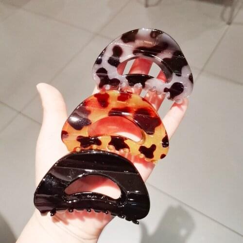 1PC Korean Leopard Large Hair Claws Elegant Acrylic Hairpins Barrette Crab Hair Clips Headwear for Women Girls Hair Accessories