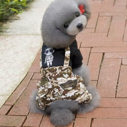 Winter Pet Clothes For Dogs Camouflage Puppy Pet Coat Jacket Warm Fleece Dog Jumpsuits Chihuahua French Bulldog Clothing Overall