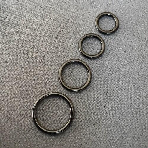 10 Pcs/Lot 15mm 20mm 25mm 32mm O Ring Metal Buckle for Handbag Strap Dog Chain Webbing Snap Clasps Purse Bag Handle OR69506