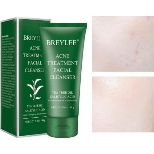 100g Tea Tree Facial Cleanser Remove Blackhead Face Cleansing Wash Mask Acne Treatment Shrink Pore Oil Control Skin Care Cleaner