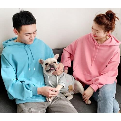 2020 New Arrival Dog Clothes Pet Dog Hoodie Coat Pet Matching Clothes For French Bulldog Family Clothing For Small Dogs Costume