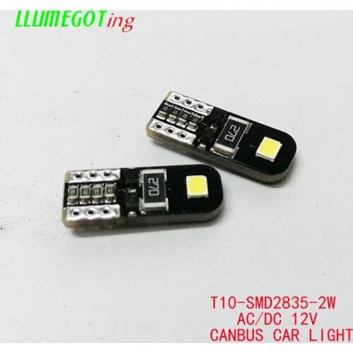 500pcs Canbus Error Free 194 W5W T10 2835 SMD No Polarity AC 12V Car Side Marker Interior Dome License Plate Lights for Toyota