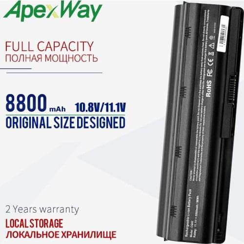 Apexway 8800mAh Laptop Battery for HP Pavilion dv5 dv6 dv7 g6 G32 G72 G42 G56 G72 MU06 593554-001 MU09XL hstnn-lb0w593550-001