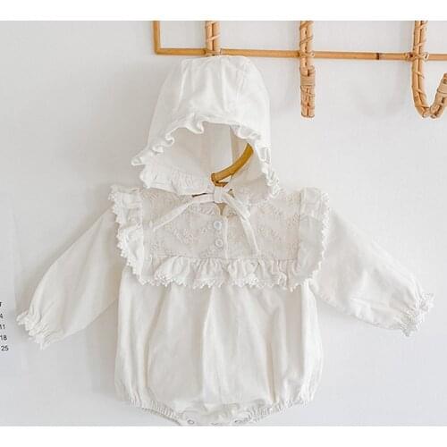 Korean Style Infant Baby Girls Bodysuits Toddler Baby Girl Jumpsuit Spring Autumn Baby Girls Princess Clothes
