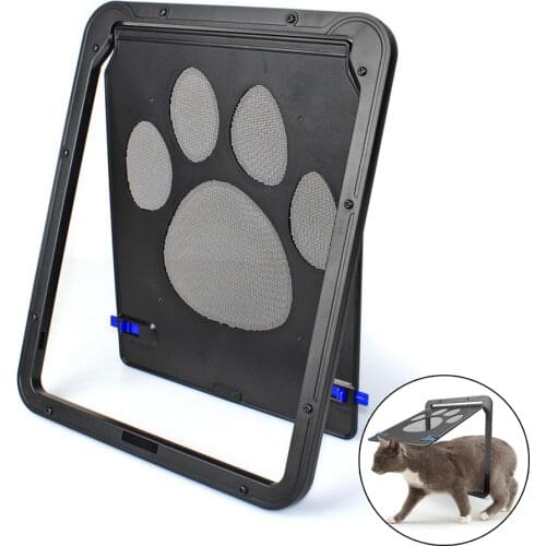 24.7cm Pet Door Safe Lockable Magnetic Screen Door For Dogs Cats Window Gate For Pets Freely Fashion Pretty Pattern Easy Install