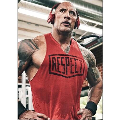 Dwayne The Rock Johnson Bodybuilding Gym Muscle ART SILK POSTER Decorative Wall painting 24x36inch