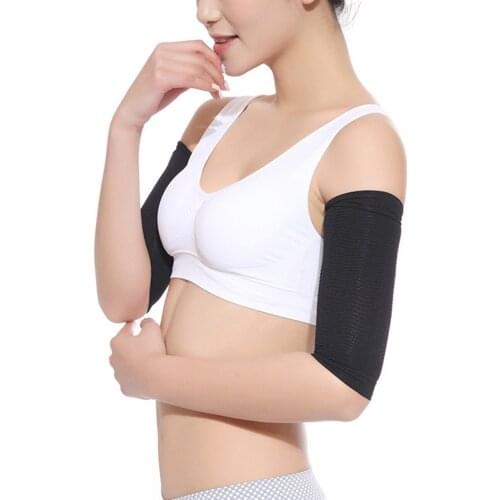 Women Elastic Compression Arm Sleeves Weight Loss Shaper Slimming Calories Arm Sleeves Support Elbow Sock Massager Arm Wraps