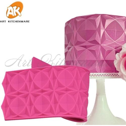 Geometry Design Silicone Cake Lace Mold Cake Decorating Tool Border Decoration Lace Mold kitchen Baking Tool