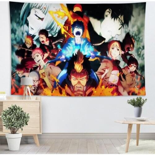 Custom Blue Exorcist Wall Tapestry Wall Hanging Tarot Custom Tapestry Plant Tapestry Mandala Home Decor More Large Size 2.25