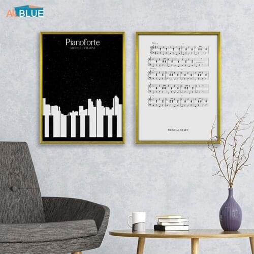 Canvas Art Print Piano Sheet Music Wall Art Posters and Prints Wall Pictures For Living Room Poster Nordic Decoration Home Decor