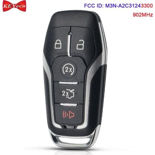 KEYECU for Ford Fusion Edge Explorer Mustang for Lincoln MKC MKX MKZ Smart Remote Fob M3N-A2C31243300 164-R8119 164-R7989 902MHz
