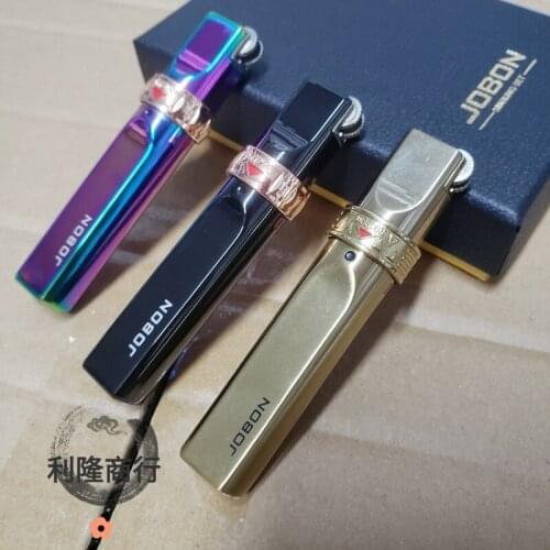 Creative Personality Grinding Wheel Rotating Safety Lock Lighter Windproof Torch Turbo Gas Lighter Cigar Cigarette Accessories