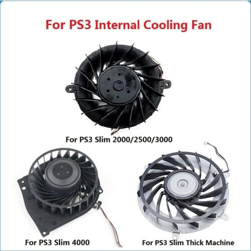Internal Cooling Fan For Sony Playstation 3 PS3 Slim 2000 2500 3000 4000 Thick Controller Machine Inner Cooler Replacement Kit