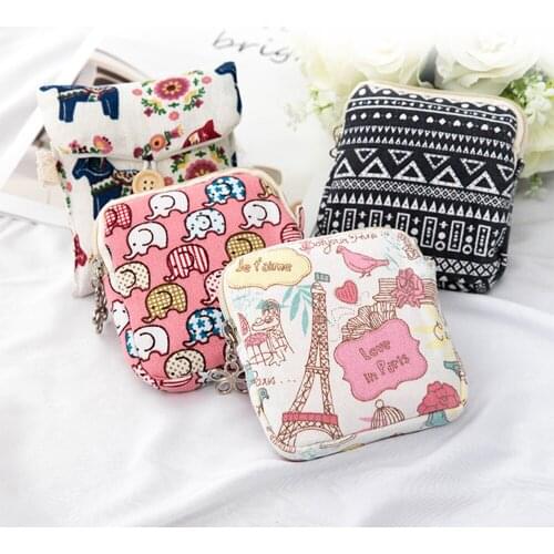 Small Ladies Cosmetic Bag for Travel Mini Sanitary Bag Storage Bag Portable Lipstick and Coin Sanitary Bag Storage Box