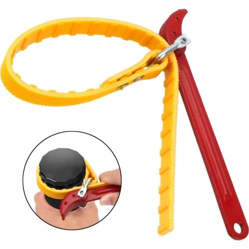 LEEPEE Oil Filter Wrench Puller Strap Spanner Chain Oil Filter Adjustable Strap Opener Belt Wrench Oil Filter