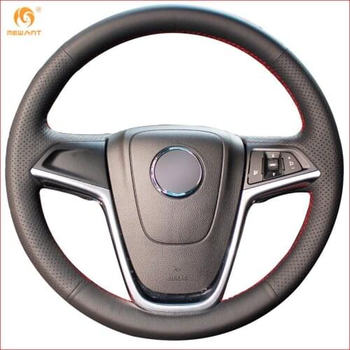 MEWANT Black Artificial Leather Car Steering Wheel Cover for Buick Excelle XT GT Encore Opel Mokka Interior Accessories Parts