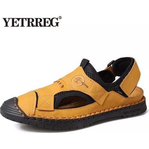 New Summer Fashion Mens Sandals Breathable Men Shoes Quality Beach Sandals Man Outdoor Casual Shoes Roman Slippers Size 38-48