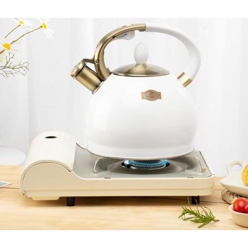 The New 3.5L Whistling Kettle For Gas Stove Induction Cooker Stainless Steel With Heat-proof Handle Coffee Tea Water Kettle