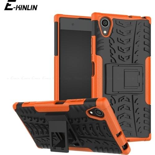 Rugged Back Cover For Sony Xperia XZ3 XZ2 XZ1 XZ XA2 XA1 Ultra Plus Premium Compact Armor Hybrid Silicone Holder Stand Case