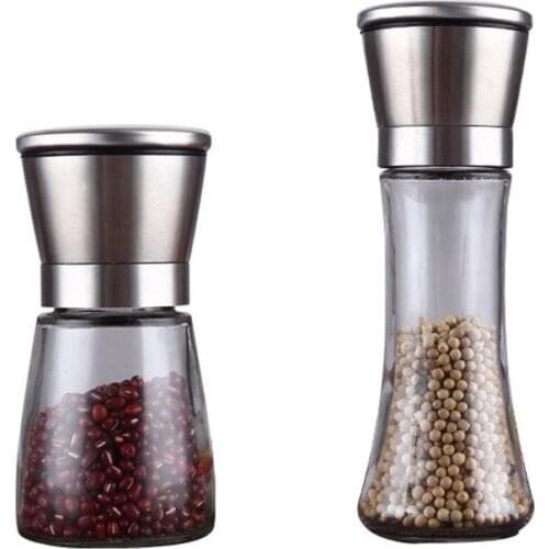 Manual Salt Pepper Grinder Mill Refillable Adjustable Grinder Spice Mill Kitchen Tools Portable
