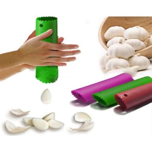 Funny Silicone Garlic Peeler Easy Useful Roller Peeling Tube Garlic Peeler Cooking Gadget Kitchen Tools 5 Colors