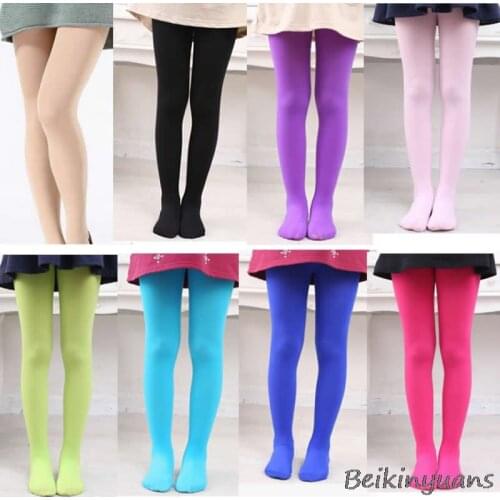 Spring and summer childrens students pantyhose velvet color uniform socks socks white big girl dance